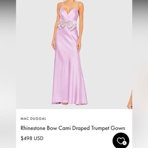 NWT purple macduggal gown